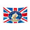 Platinu-m Jubile-e Flag,GB Unio-n Jack 70 Years Jubile-e Decorations 2022, Flag Featuring He-r Majest-y The  2022
