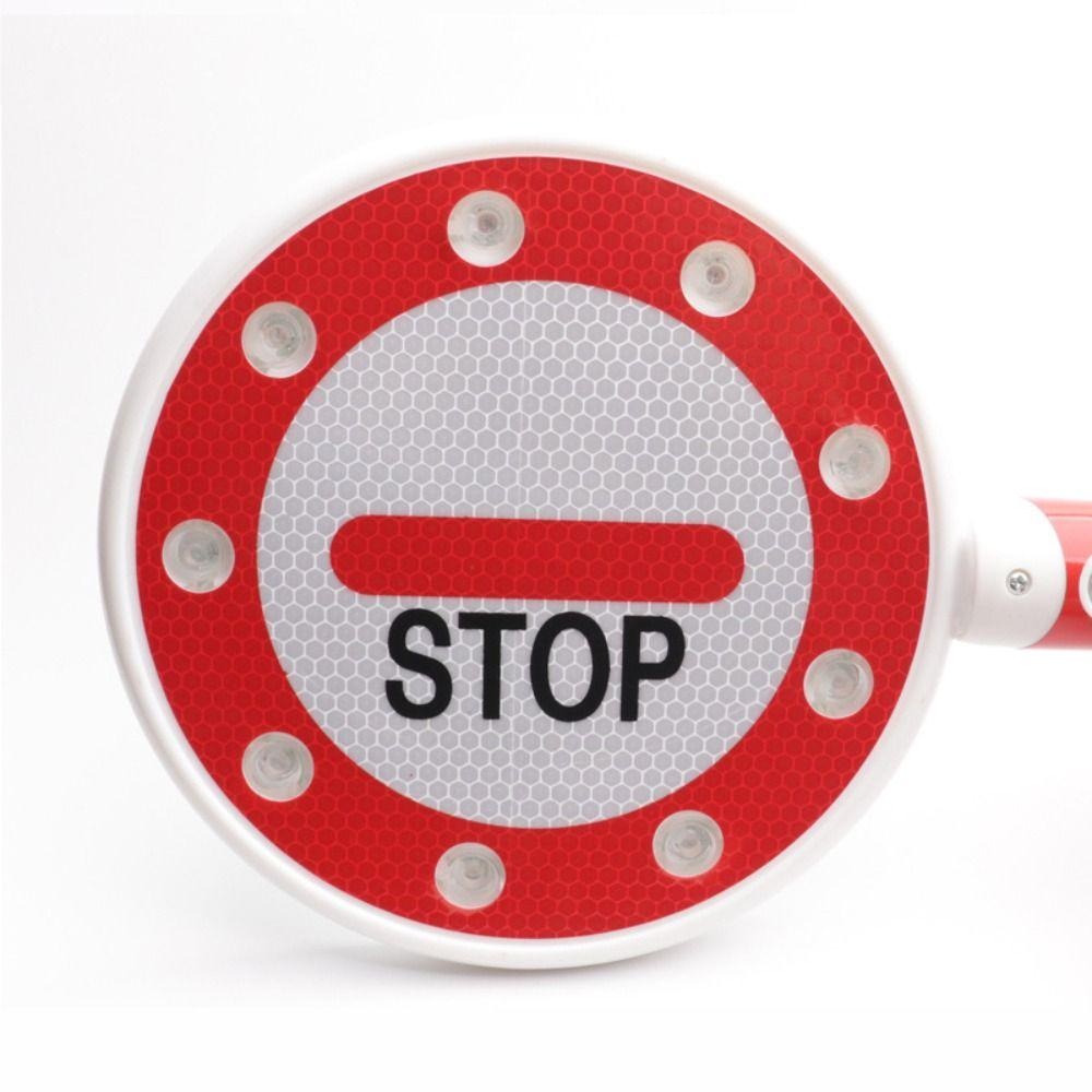 Reversible Handheld Stop Sign LED Road Safety Sign Traffic Control Sign Stop Go Sign  Parking Lot