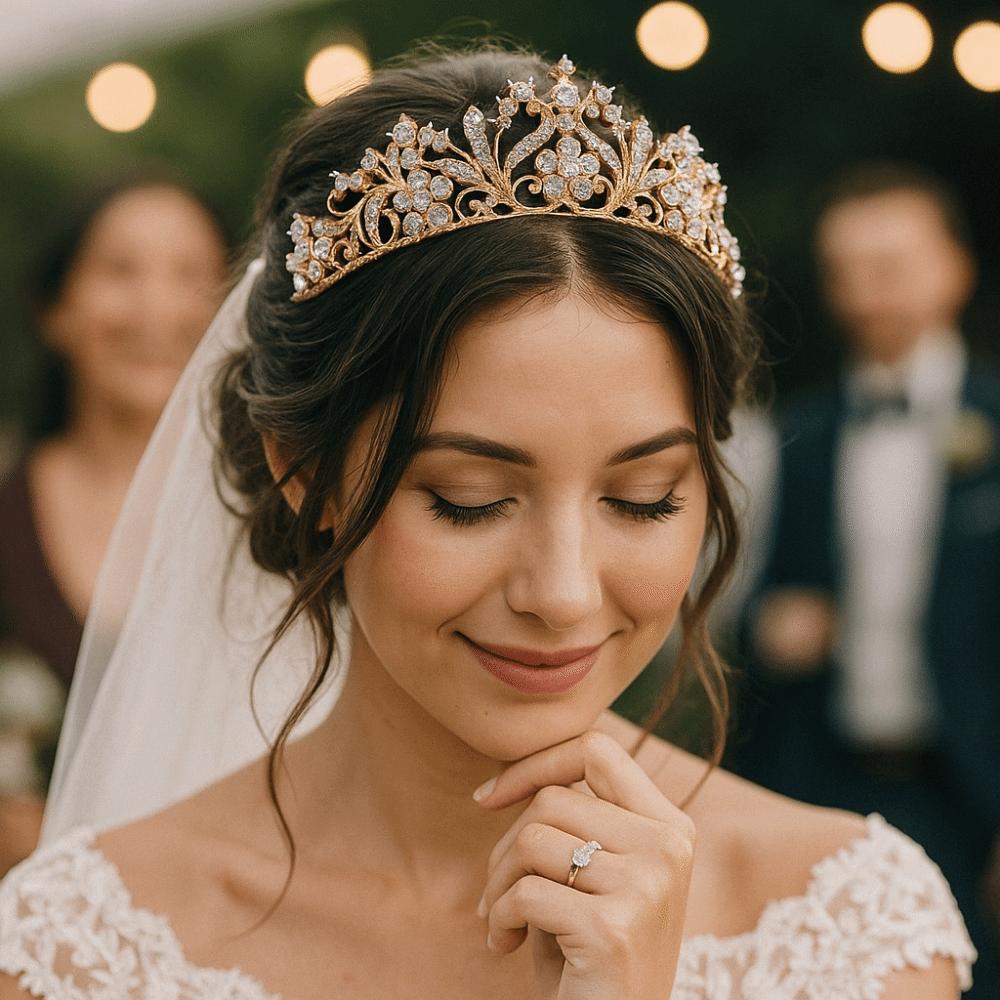 Elegant Rhinestone Diadem Sparkling Bride Wedding Tiaras Hair Hoop Bridal Crown  Special Occasion