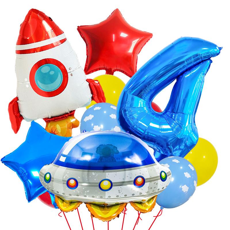 Astronaut Astronaut Themed Birthday Party Decoration Rocket Balloon Aluminum Membrane Balloon Yearly Arrangement