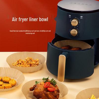 Round Silicone Oil Paper Mats for Air Fryer, Oven & BBQ - Disposable Baking Paper Bowls and Plates