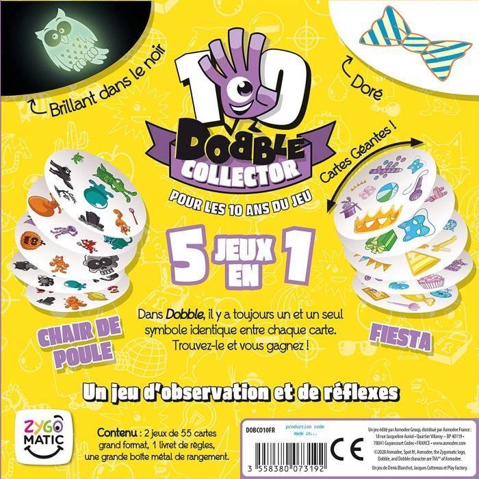 Zygomatisch | Dobble - 10-Jahre-Sammlerausgabe | Brettspiel | Ab 6 Jahren | 2 bis 8 Spieler | 15 Minuten