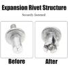 100/10x Hammer Drive Expansion Rivets Percussion Expansion Aluminum Nail Head Piercing Knock Type Small Tapping Screws Fasteners