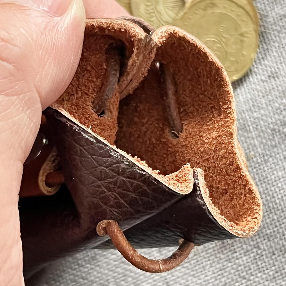 Leather Earphone & Coin Wallet, Minimalist Small Purse, Durable Casual Everyday Carry