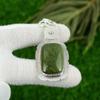 925 Sterling Silver Natural Serpentine Art Deco New Engagement Pendant Jewelry