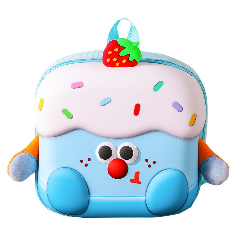 Kindergarten Student Schoolbags, Cartoon Cute Little Cake-shaped Boys' and Girls' Backpacks, Eggshell Children's Backpacks