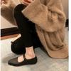 Studiolee Imported Mixed Sheepskin Minimalist One-word Buckle with Soft Bottom Flat Bottom Mary Jane Single Shoes Women