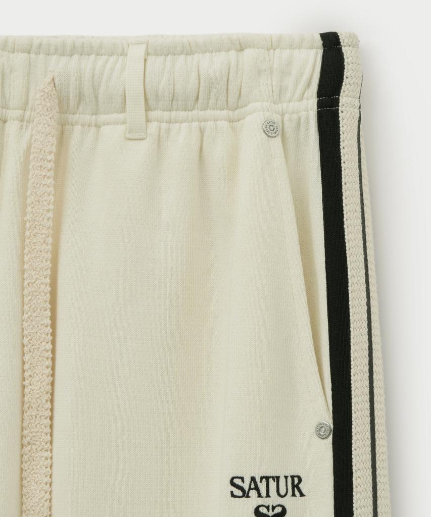 Seteo Roton Cargo Track Pants Cream Black