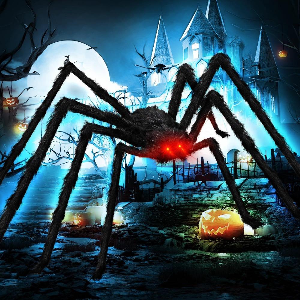 Giant Halloween Glowing Spider Haunted House Halloween Decoration for Indoor and Outdoor