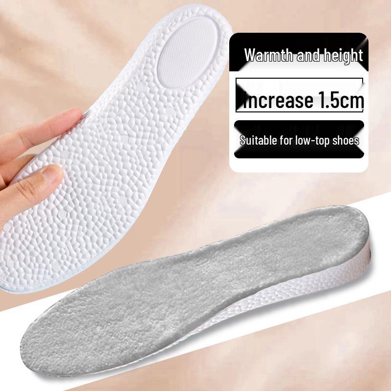 Height-Boosting Fleece Insoles for Men and Women – Warm, Thick, and Invisible for Winter Martin Boots.