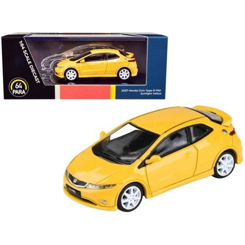 JADI Honda Civic FN2 Type R 07 Sunlight Yellow LHD 1/64 scale model PA55395