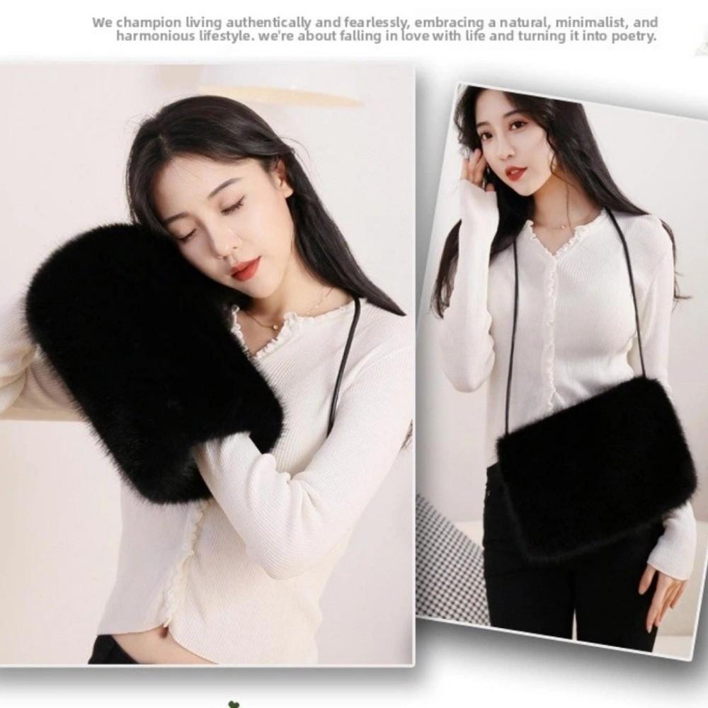 Plush Thermal Hand Muff Winter Hand Warmers Outdoor Hand Muffs  For Men Women