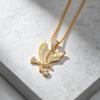Trendige Herren 3D Diamant Adler Halskette - Hip Hop Street Style Anhänger