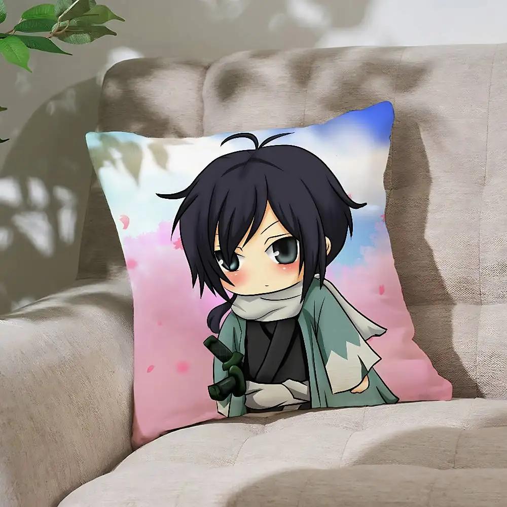 Anime Hakuoki Pillow Case Cushion Cover Soft Cute Throw Pillow Case For Car Sofa Pillowcase Polyester With Zipper
