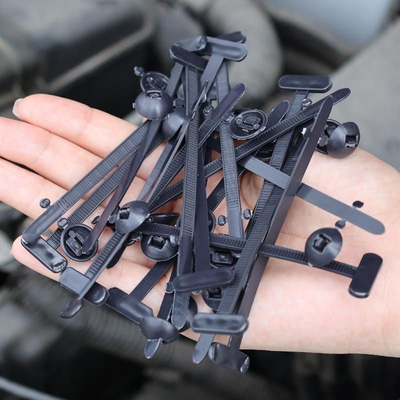 Universell Nylon Kabelbåndspenne Autofeste Skrue Erstatningsklips Bil Skjerm Bakluke Motorbeskyttelsespanel Ledningshåndtering Sikker