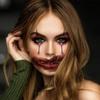New Halloween Mouth Tattoo Stickers for Parties, Horror and Thriller Lip DIY Decoration Big Mouth