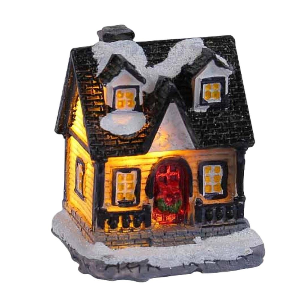 Christmas Snow Light up House Xmas Miniature Desk Decorations with Warm Light for Festival Wedding Good Craftsmanship Versatile