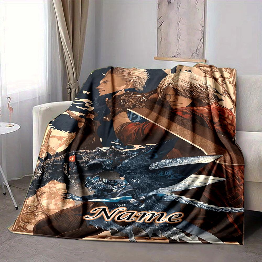 Custom 1pc Devil May Cry Artwork Blanket, Soft And Comfortable Blanket, Casual Warm, Camping Travel Blanket, Birthday Gift Q91232