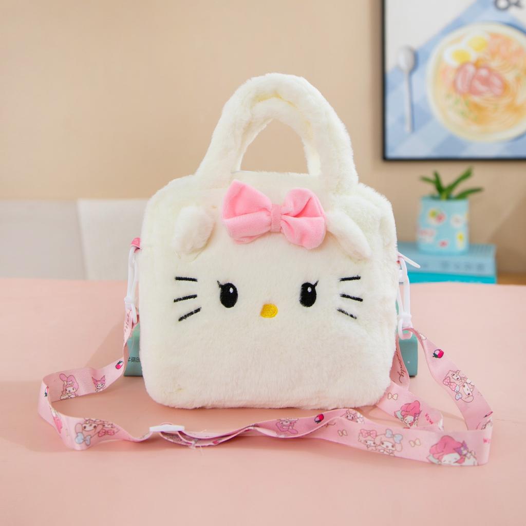Plush * Bag Kuromi Melody Cartoon Anime Lightweight Handbag Crossbody Lovely Cute Storage Bag Women Girls Gift
