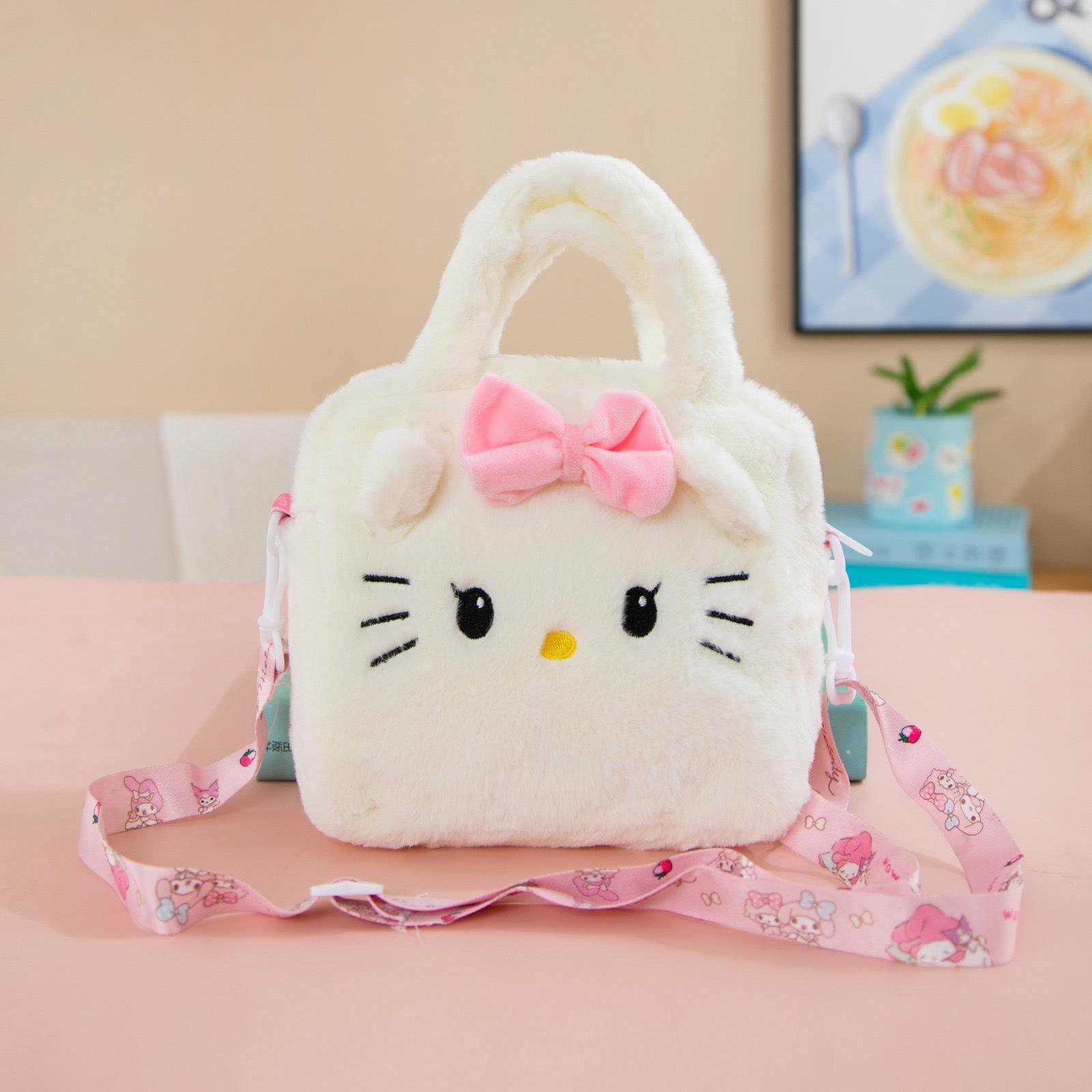 Plush Bag Kuromi Melody Animation Anime Lightweight Handbag Crossbody Lovely Cute Storage Bag Women Girls Present 1440₽