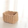 Cotton Rope Woven Storage Basket with Handle Sundries Cosmetic Storage Box Toys Snack Desktop Makeup Organizer Cotton Baskets