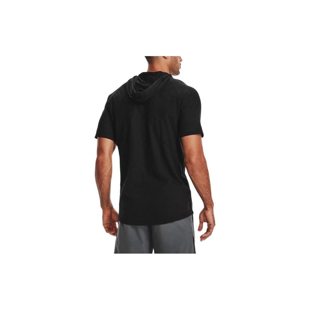 Under Armour Johnson Series American Vintage Bull Head Print Casual Sports Hooded Short Sleeve T-Shirt Men T-Shirt Black 1361719-001