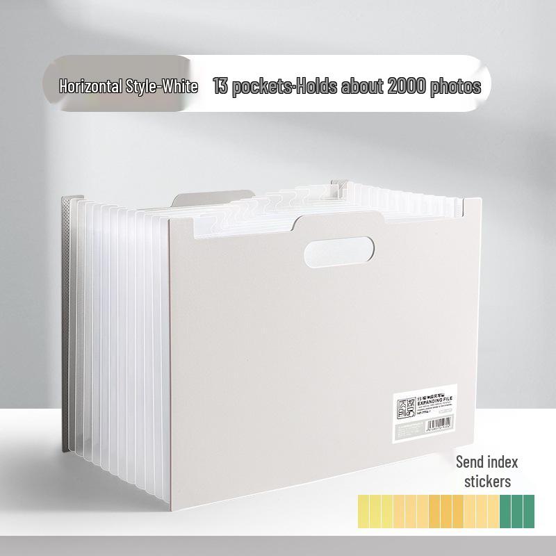 Сумка-гармошка формата А4: Многослойная папка с 13 карманами, большая емкость, вертикальное хранение для студентов 3D