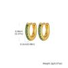 Exquisite Minimal Cubic Zircon Hoop Earrings, Metal Small Huggie Earrings for Women, Hypoallergenic Fashion Piercing Jewelry