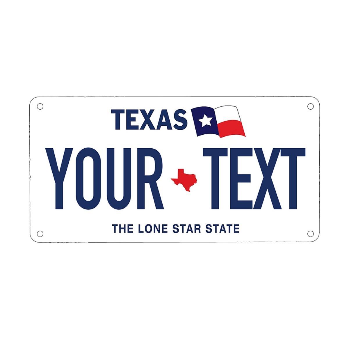 

1PC 6x12 Inch Custom Texas Vintage Aluminum Metal Sign Plate, Dustproof Wall Decor Art for Home Cafe Bar Restaurant