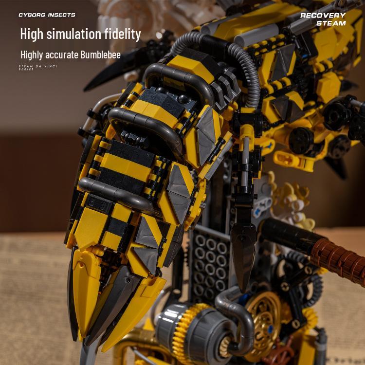 Mechanical Punk Insect Building Blocks Toy (Model JD011-15) - Grasshopper, Beetle, Mantis, Scorpion Assembly Set, Free Shipping