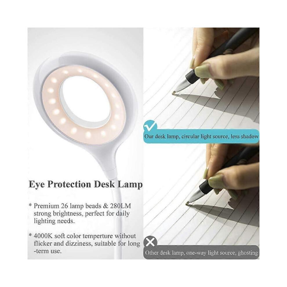 Desk Lamp for Kids 3 Light Modes USB Rechargeable 1800mAh Li Battery Reading Lamp with Night Light
