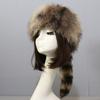 Raccoon Tail Ear Protection Hat Thickened Flat Top Cap High-quality Winter Cap