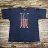 Vintage 90er American Eagle Outfitters AEO Flaggen T-Shirt Blau XL Single Stitch USA