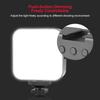 6500K LED Video Light Camera Pocket Lights Fill Lamp with 3 Cold Shoe Portable Photography Lighting for DJI Sony DSLR Canon Cameras