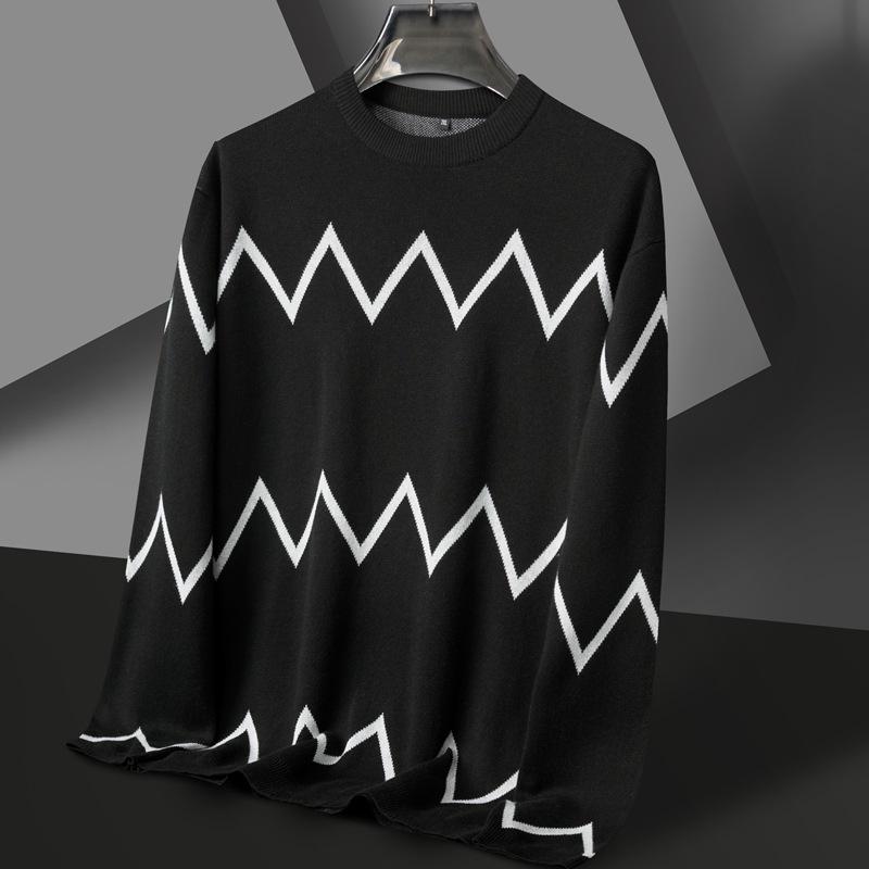 

Men s Plus Size Warm Fake Two Piece Lined Collar Sweater Sweater Soft Quality Fabric Design Loose Casual Sport Long Sleeve Knit Sweater 7XL