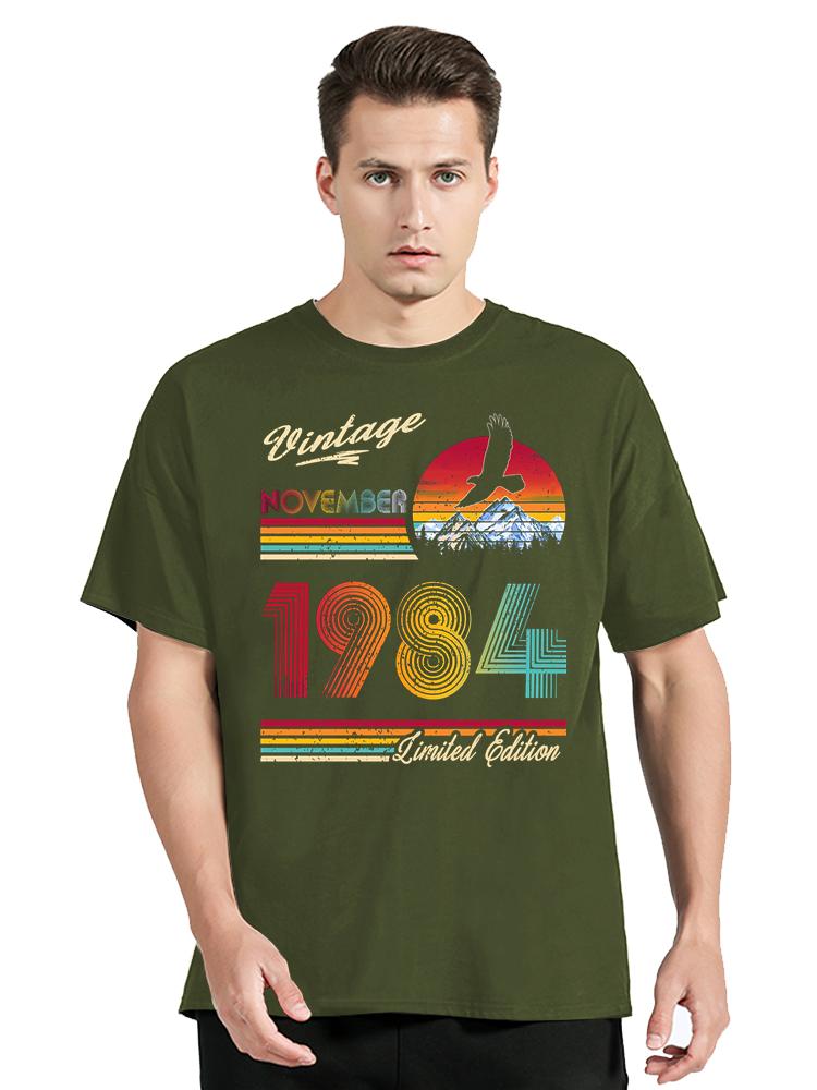 Vintage December 1984 Birthday T-Shirtunisex Clothing Oversized Tshirt O-neck Fashion Retro T Shirt Born In 1984 New Casual Tops