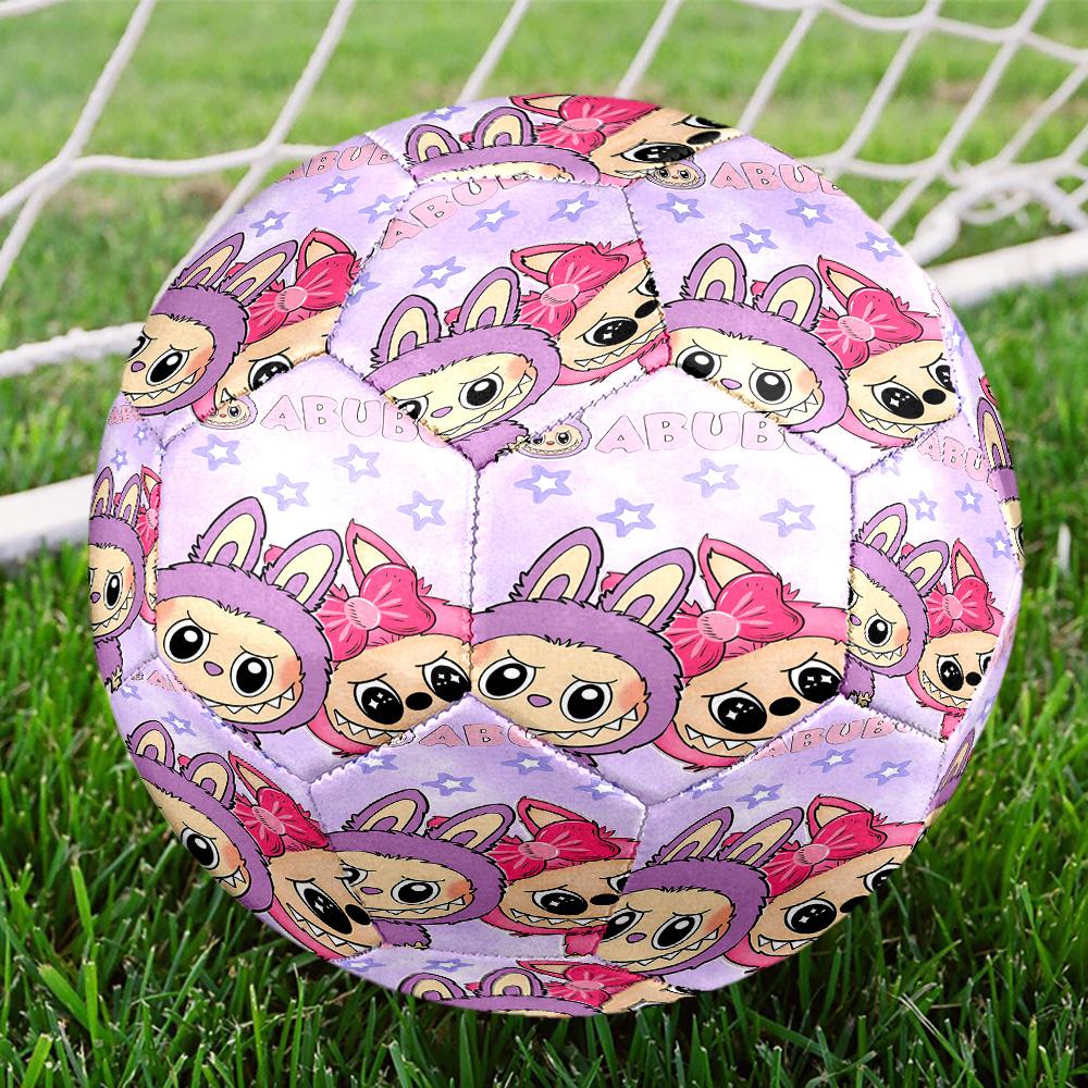 Labubu Print Size 5 Soccer Ball, Standard Match Football for Sports Game and Team Practice, Ideal Gift for Soccer Fans