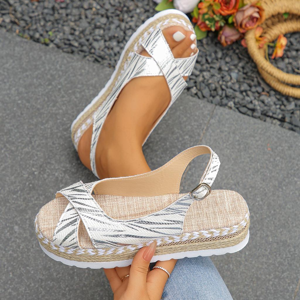 Fashion Women Sandals Wedges Fashion Buckle Peep Toe Comfort Lightweight High Heels Wear-resistant Women Office Wedding Sandals