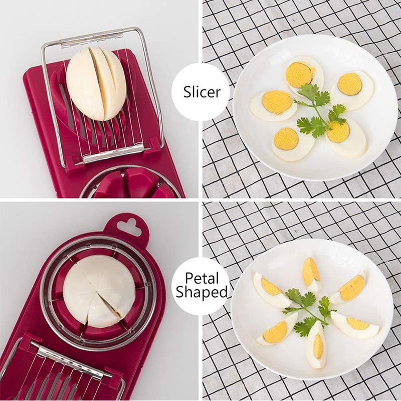1PC Stainless Steel Egg Cutter Egg Slicers Multifunctional Fruit Vegetable Cutting Kitchen Accessories Slicing Cooking Tools