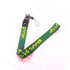 Handy-Lanyard 2-in-1 Schnalle Schwarzes Band Breites Lanyard Muster mit englischen Buchstaben Lange Ausführung Großhandel Geschenke