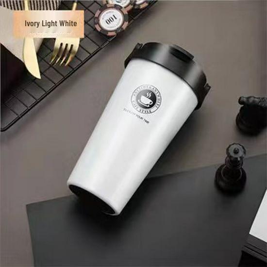 

304 Stainless Steel Portable Travel Coffee Mug: Modern, Minimalist, Large Capacity with Handle 500ml