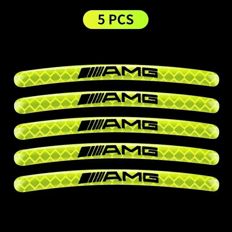 

Hot 2025 For AMG W124 2025 Hot New 20pcs Luminous Car Wheel Hub Stickers High Reflective Stripe Tape For Mercedes Benz B/C/E/S C