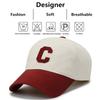C-letter Embroidered Dual Color Baseball Cap for Women's Fashion Summer Adjustable Sun Hat Outdoor Unisex Travel Denim Hat