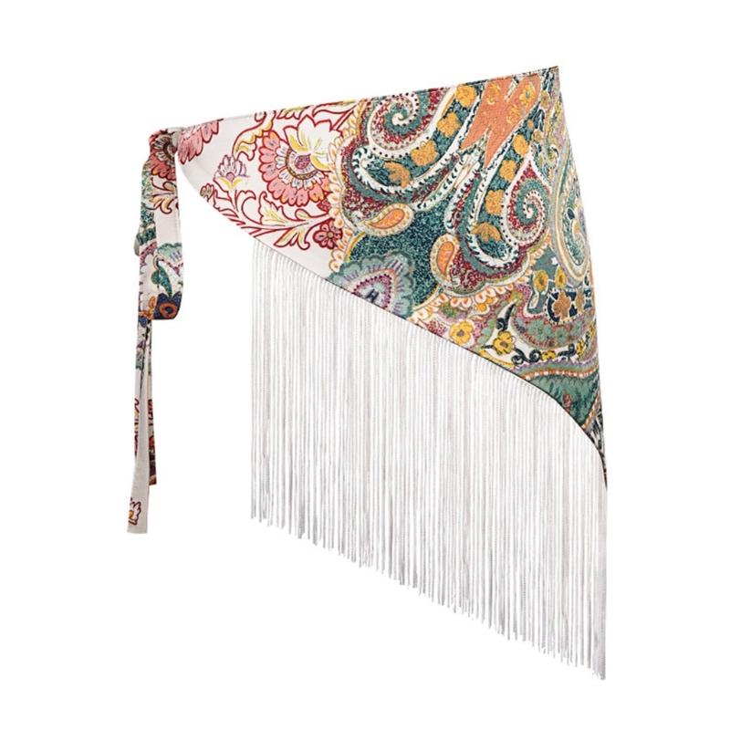 

Reversible Sarong Skirt And Shawl Stylish Beach Accessory Breathable Exotic Fabric Travel Outfits зелений/помаранчевий
