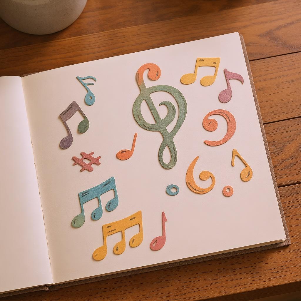 Musical Notes Dies Cuts for Card Making,Cutting Dies, Metal Die Cutting Mold, Scrapbooking Dies, DIY Etched Embossing Stencil for Craft
