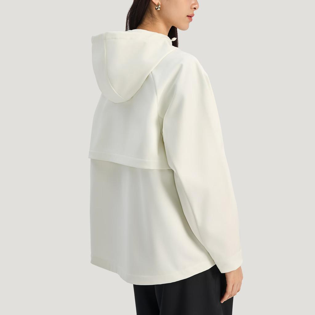 Adidas Softshell Fleece Sports Casual Loose Hooded Jacket Women Jackets KS2783