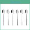 6pcs Silverware Set Cutlery Dinnerware Silver Teaspoon Stainless Steel Flatware Outdoor Office Kitchen Party Home Tableware Set