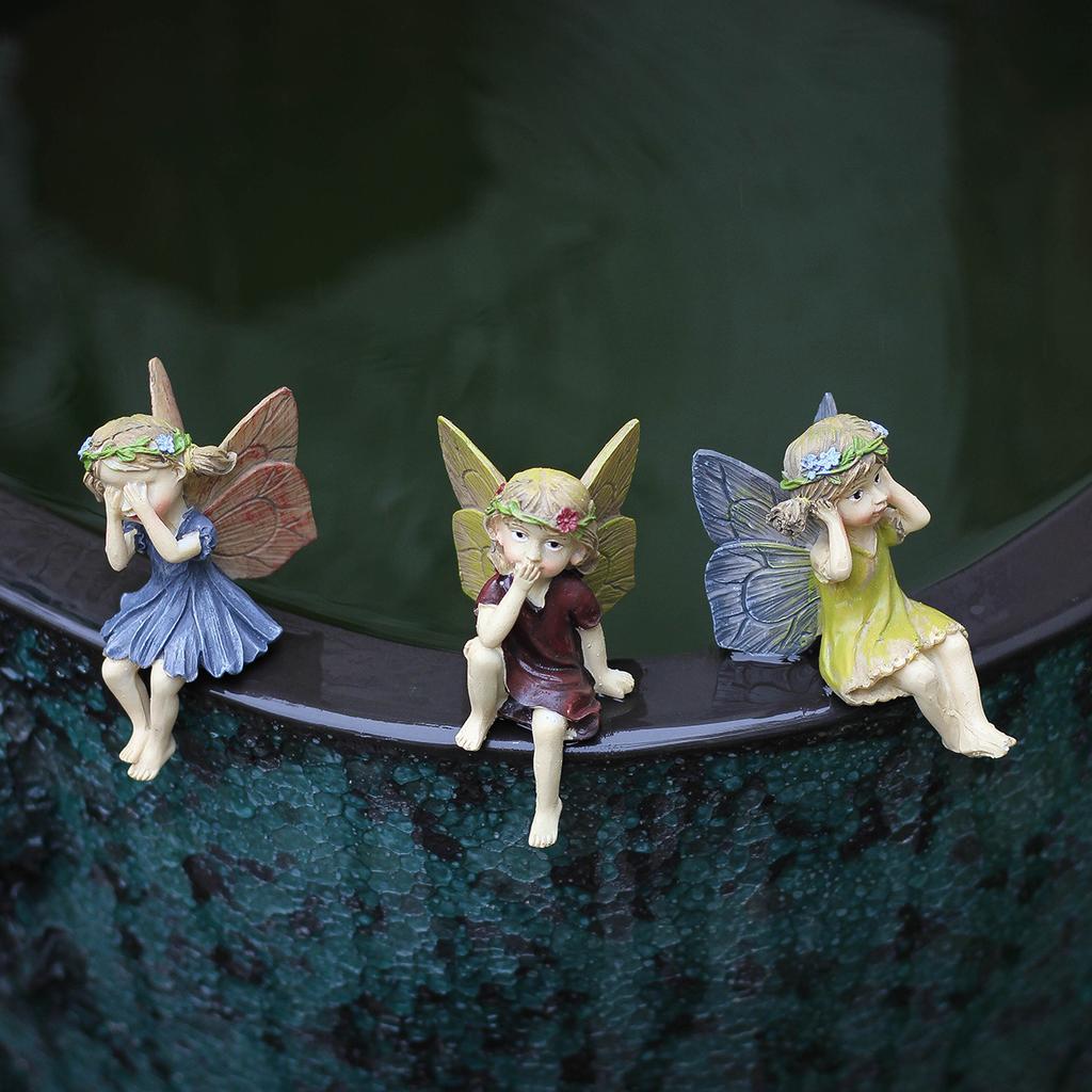 Garden Figure Resin Angel Micro Landscape Bonsai Decoration Miniature Figurines Garden Decoration Home Decor