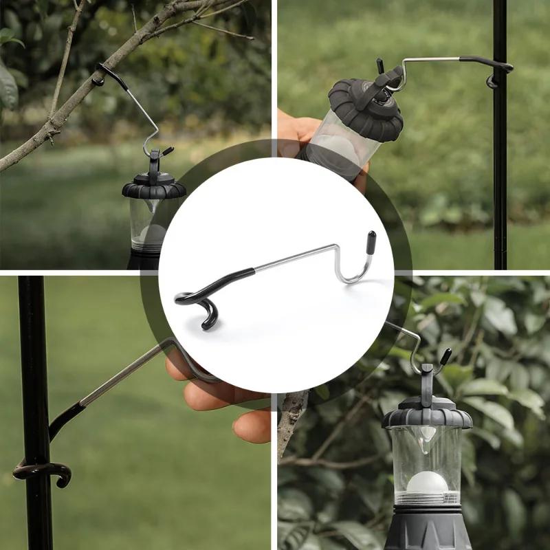 Outdoor Camping Light Hook Stainless Steel Portable Tent Pole Light Hanger Outdoor Camping Tool