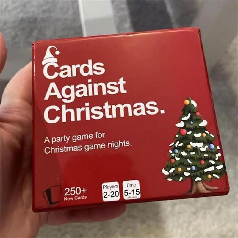 2025 NEW Cards Against Christmas Party Cards Game For Christmas Game Night 250 Red Cards Box Holiday Card Games Gifts for Adults